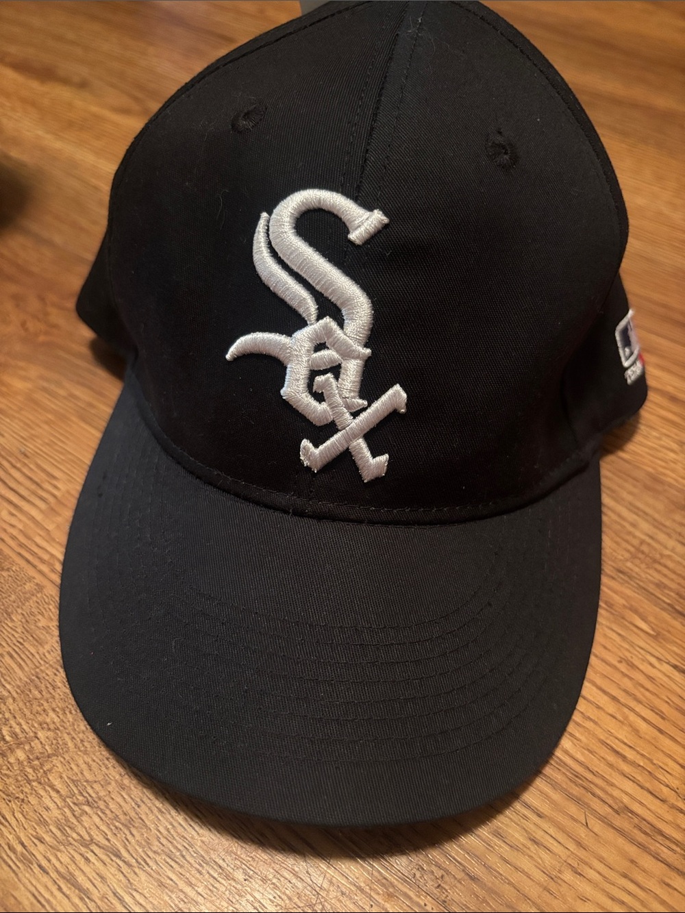 MLB Black Cap with Red, White & Blue Logo